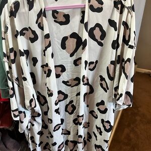 Leopard Print Kimono Cardigan